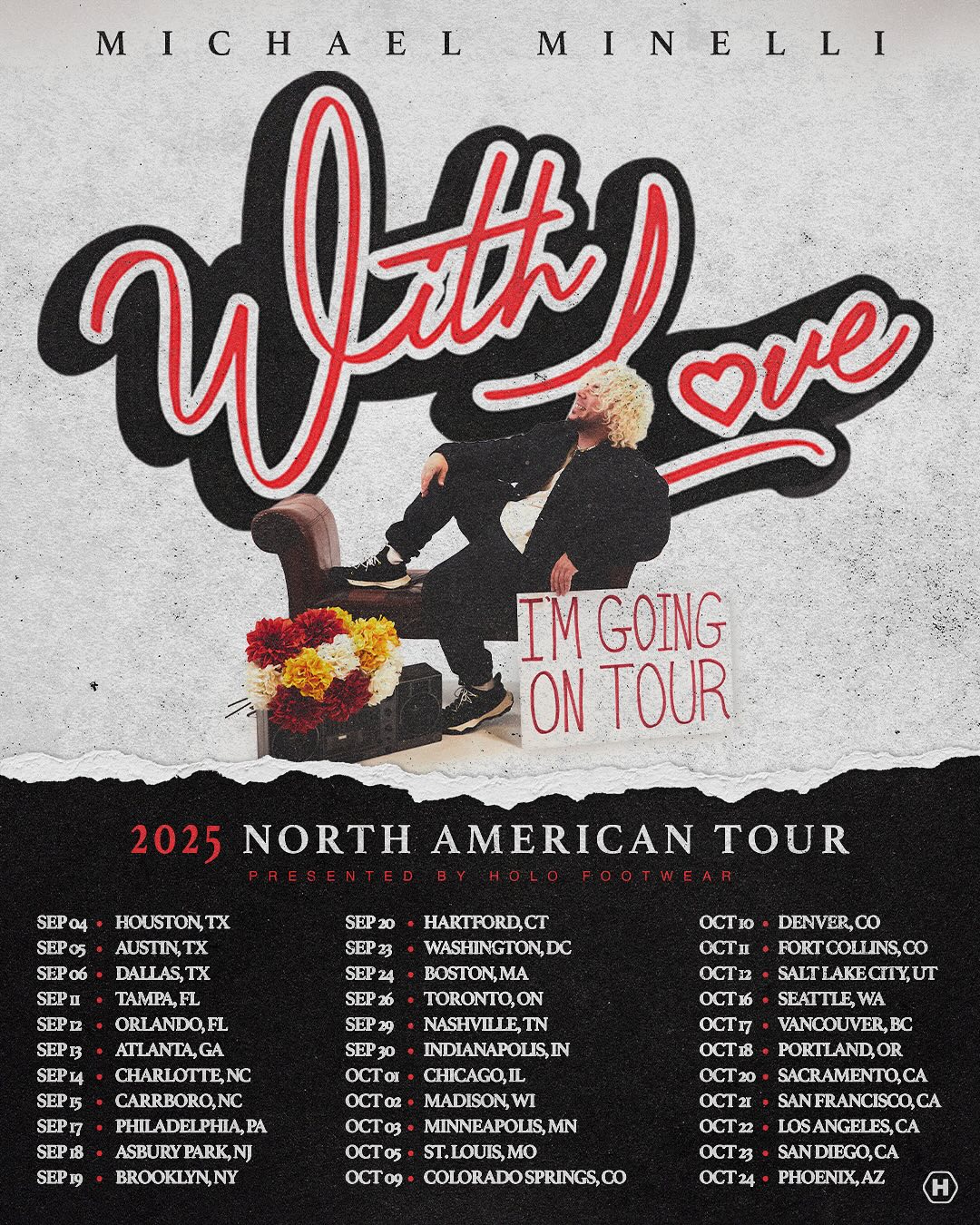 Michael Minelli With Love Tour Tour Poster 2025